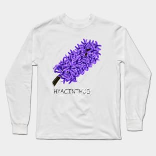 Purple Hyacinth Genus Print Long Sleeve T-Shirt